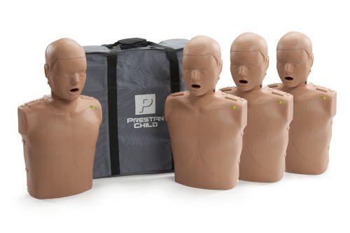 Prestan Adult Dark Skin CPR-AED Training Manikin with CPR Monitor - 4 Pack