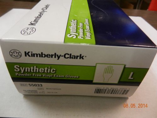 Kimberly Clark 55033 Vinyl Gloves Large PowderFree NEW! 100pcs