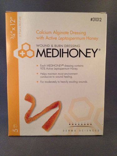 Medihoney by derma sciences  #31012  3/4&#034; x 12&#034; 5 pack for sale