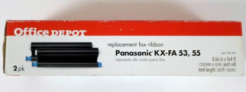 Panasonic kx-fa 53, 55 2pk replacement fax ribbon new office depot for sale
