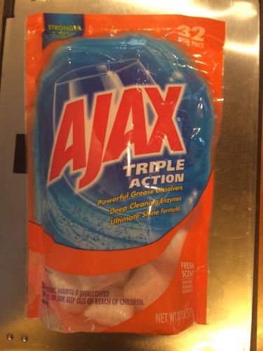 Triple Action Automatic Dishwasher Detergent Packs, Fresh Scent, 32/Pack