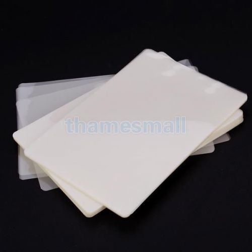 100pcs Clear White Soft Plastic Photo Laminating Pouch Film 6.2&#034; x 4.3&#034; Hi-Q