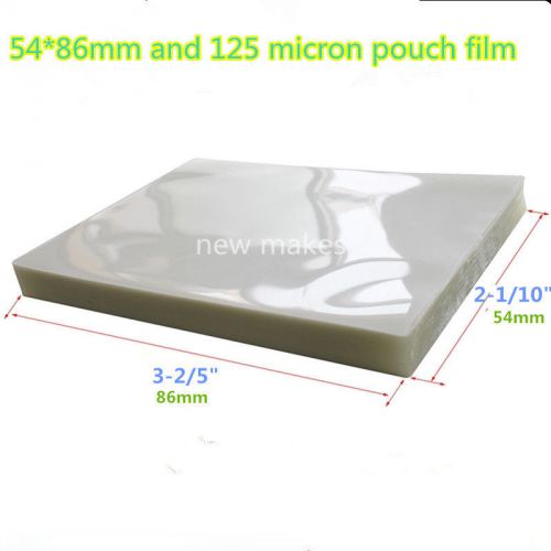 Laminate Film 54x86mm 125 micron Laminating Pouch Glossy Protect Paper