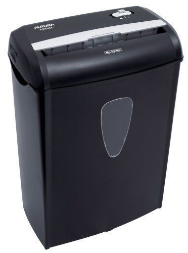 New 8-sheet cross-cut paper/credit card shredder with basket black destroys for sale