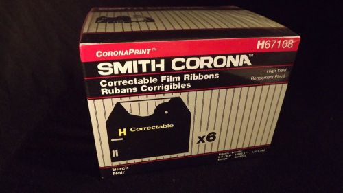 SMITH CORONA CORRECTABLE FILM TYPEWRITER RIBBON H67108 BOX OF 6