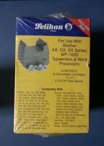 (New) Pelikan 6P727V 6 Pack Correctable Cartridge for Brother