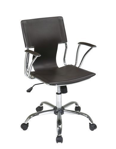 Heavy duty chrome finish frame home office chair black for sale
