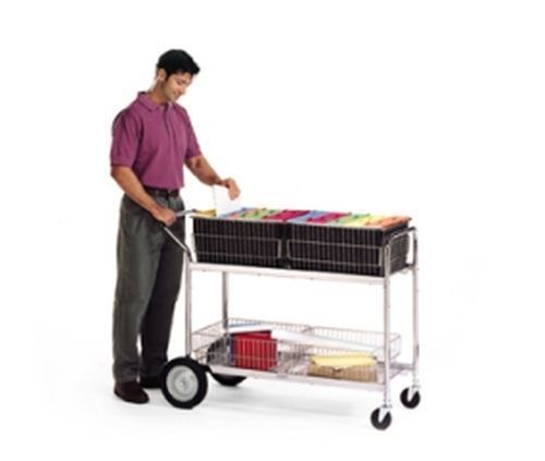Charnstrom Long Wire-Basket Mail Cart (M280)