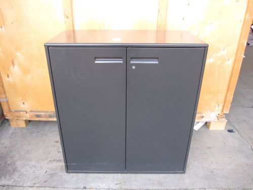 Black metal 2 door storage cabinet for sale