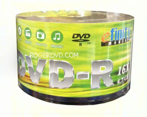 500 Brand new eFinity 16x DVD-R Media Disk 4.7GB 120MIN Recordable Blank DVD