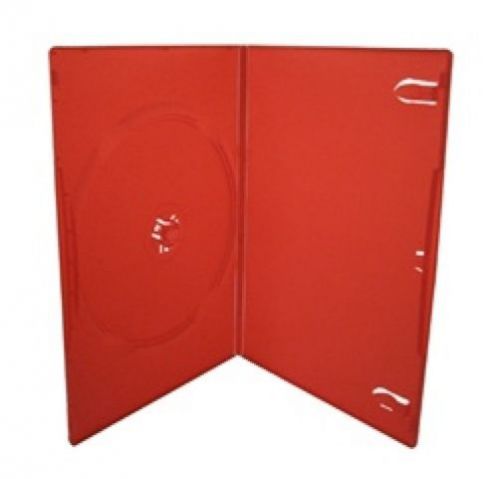 SLIM Solid Red Color Single DVD Cases 7MM