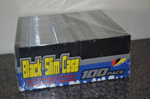 100 Black Slim CD Cases