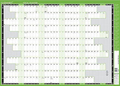 Pack of 10 Large Academic Calender Wall Planner Unmounted With Pen - Office