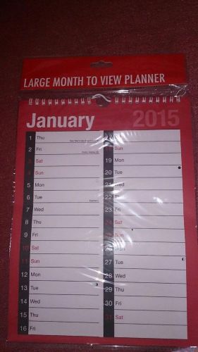 2015 Clear Print Yearly Planner Calendar BN in Packet 1 per pack