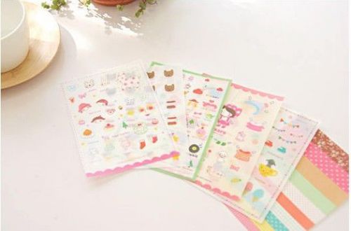 momoro sweet day Diary calendar Filofax Notebook Decoration Sticker Art 6sheet