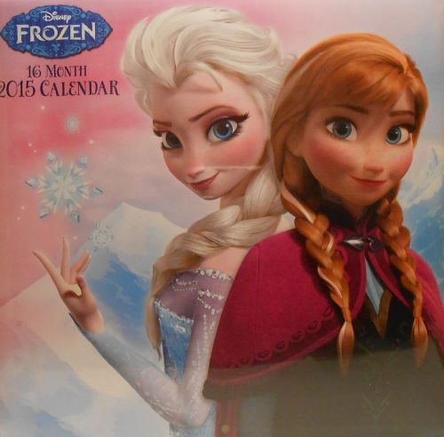 2015 Calendar DISNEY FROZEN Princesses Anna Elsa Olaf 16-Month 10x10&#034; SEALED