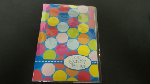 2015 BRAND NEW PLANNER, MONTHLY , COLORFUL CIRCLES, ADDRESSES, CONVERSIONS, ETC