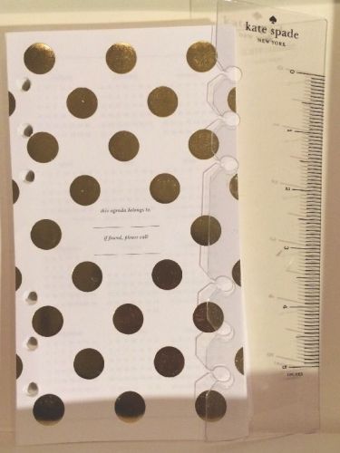 Kate Spade 2015 Planner Inserts With Ruler! Brand new, Fits Filofax, LV!