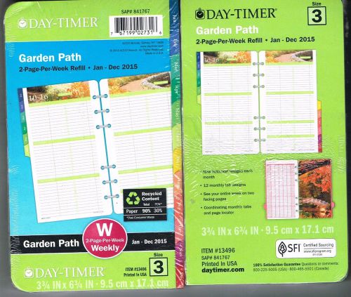 Day-Timer Garden Path 2015 2-Page-Per-Week Planner Refill 3 3/4 x 6 3/4  (13496)