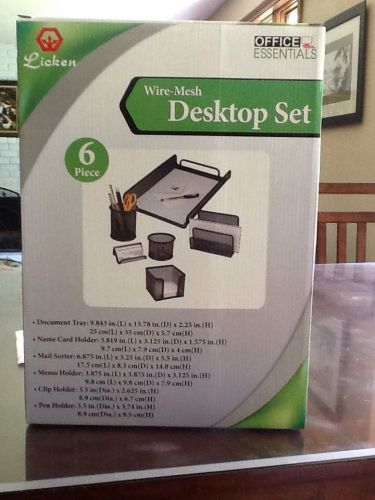 Wire mesh Desktop Set 6 piece Office essentials $12 ship