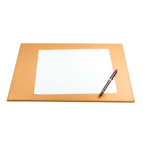LUCRIN - Desk Pad 17.5 x 10.8 inches - Smooth Cow Leather - Natural