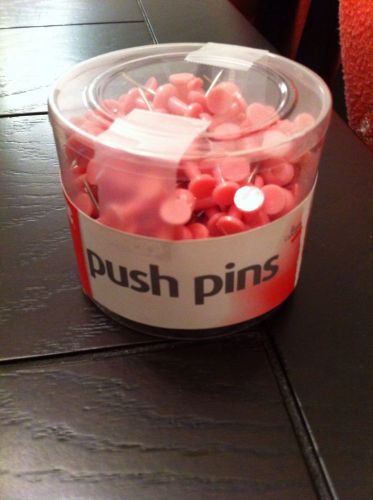 Oic breast cancer awareness push pins, pink, 200/tb for sale