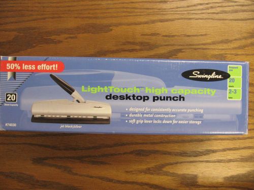 Swingline® lighttouch® high-capacity 2-3 hole paper punch 20 sheet #74030 nib for sale