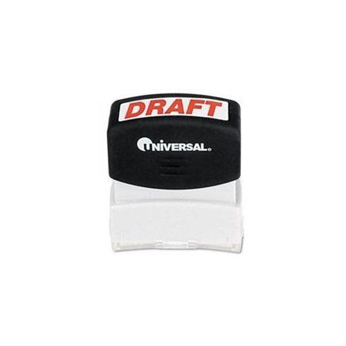 Universal office products 10049 message stamp, draft, pre-inked/re-inkable, red for sale