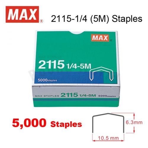 MAX B-8 (2115-1/4) Staples (5000&#039;s) for Desktop Stapler
