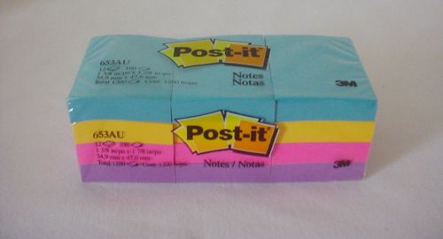 3M Colored Post It Sticky Notes 12 Pack 1200 Sheets New
