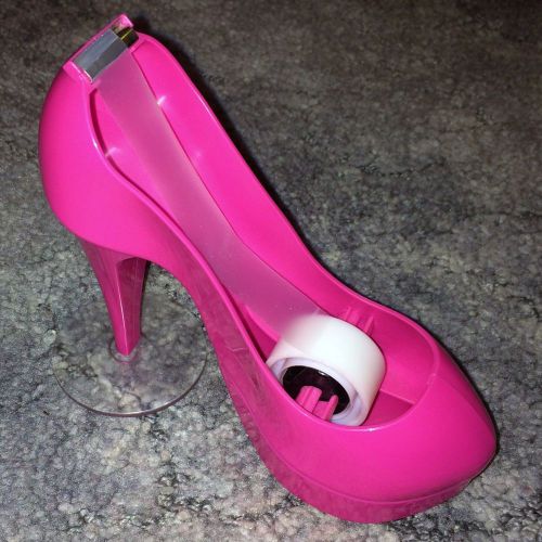Scotch tape shoe pink high heel dispenser desk accessories office supplies new for sale
