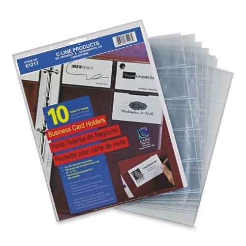 40 sheets business card holder binder pages clear sleeves refill organizer book for sale