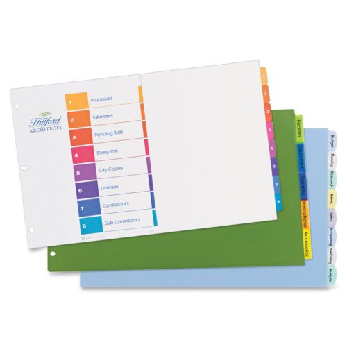 Avery Translucent Durable Write-on Dividers - 5 X Divider - Write-on (ave16131)