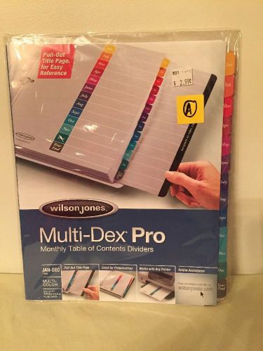Wilson Jones Multi Dex Pri Monthly Dividers Home Office School Supplies Book