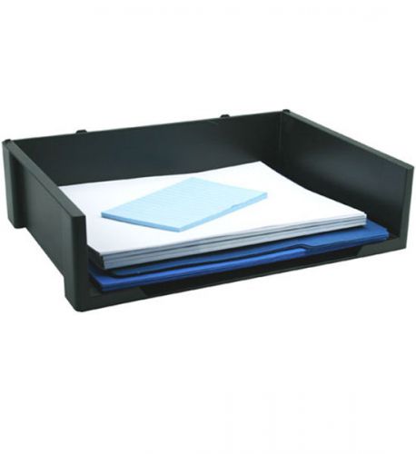 Stacking paper and letter tray - black for sale