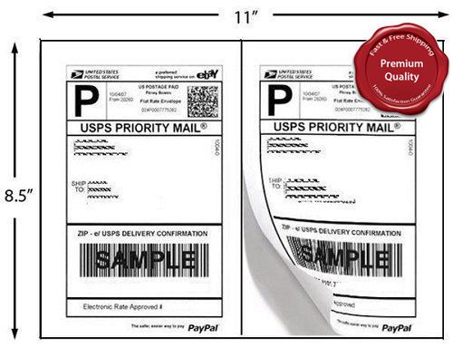 1200 Self Adhesive Mailing Shipping Labels 8.5x5.5 Paypal eBay USPS UPS FedEx