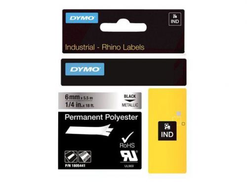 DYMO Rhino Permanent Polyester - Permanent adhesive polyester tape - bla 1805441