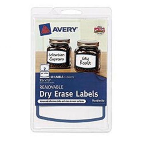 Dry Erase Labels Removable Avery Blue Border 10 Count Pack 3 3/4&#034; X 2 1/2&#034; 41450