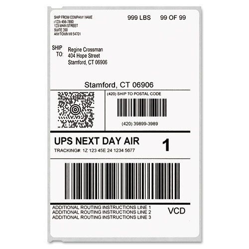 Labelwriter shipping labels, 4 x 6, white, 200/roll for sale