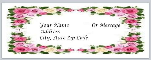 30 Roses Personalized Return Address Labels Buy 3 get 1 free (bo55)