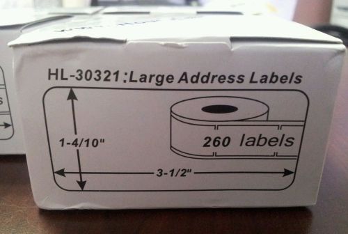 6 rolls of large address labels in mini-cartons fits dymo® labelwriters® 30321 for sale