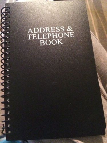 Dolgencorp LLC Spiral Bound Telephone / Address Book, 5 1/2&#034; X 8 1/4&#034;, Black