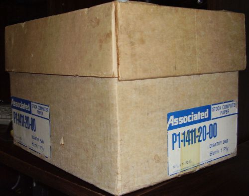 Associated computer paper 14 7/8&#034; x 11&#034; 20lb tractor feed 2600 sheets