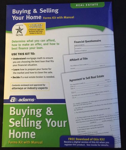 Adams Business Forms Buying/Selling Your Home Forms and Instructions Kit