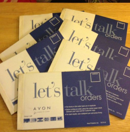 NEW; Seven Avon Order Booklets; Purchase Order