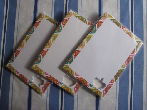 Three (3) NEW Pkgs Decorative 80 SHEET LIST PADS 7”x5” Memo Grocery To-Do Notes