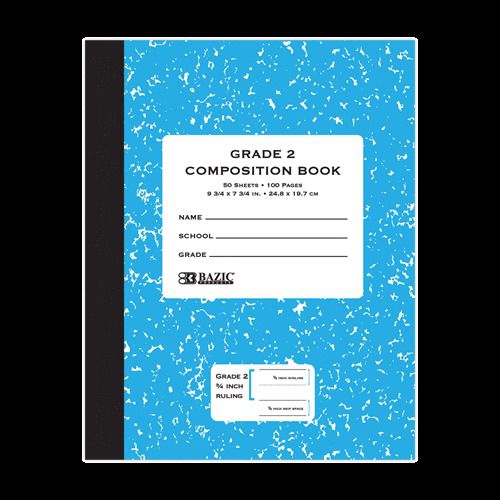BAZIC 50 ct Grade 2 Primary Composition Book, Case of 12