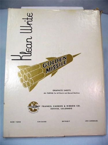 Vintage Klean Write #140 Golden Missile Graphite Black Carbon Paper 8.5x11sheets