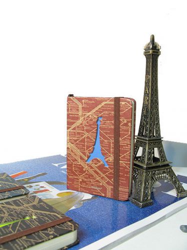 1 x France Submay Map Paris Eiffel Tower Mini Notebook RED+BLUE