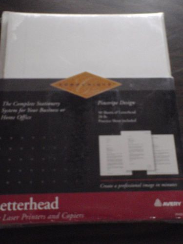 AVERY COMPLETE STATIONERY SYSTEM 50 SHEETS PINSTRIPE NEW